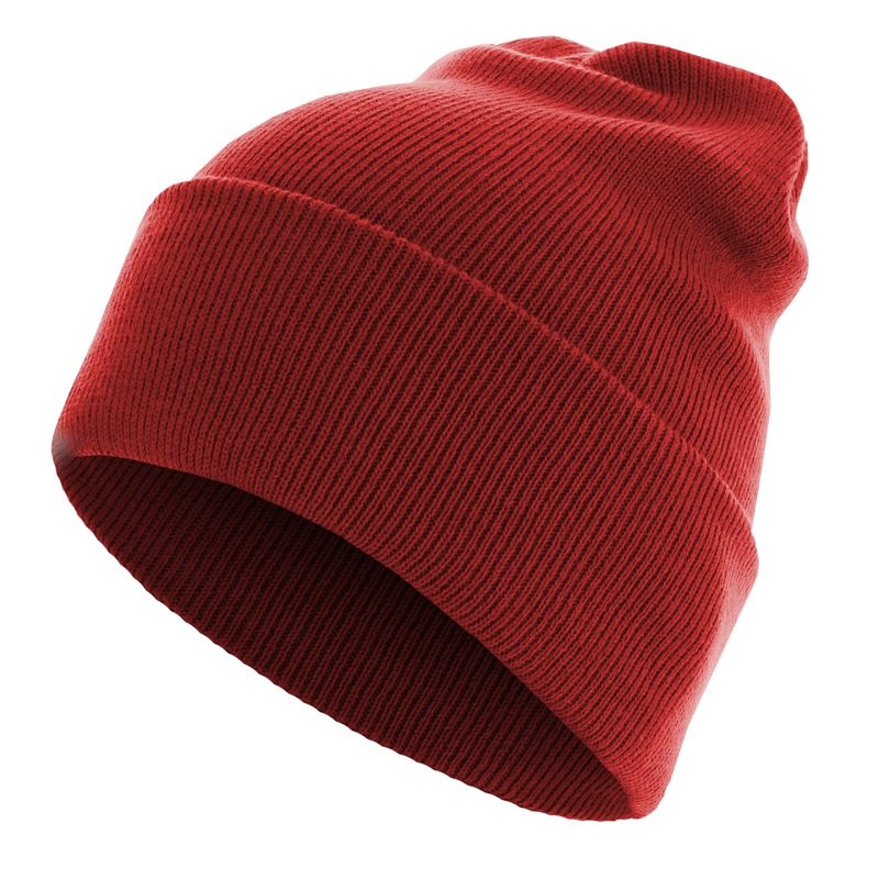 1858 Long beanie muts Basic red - Afbeelding 2
