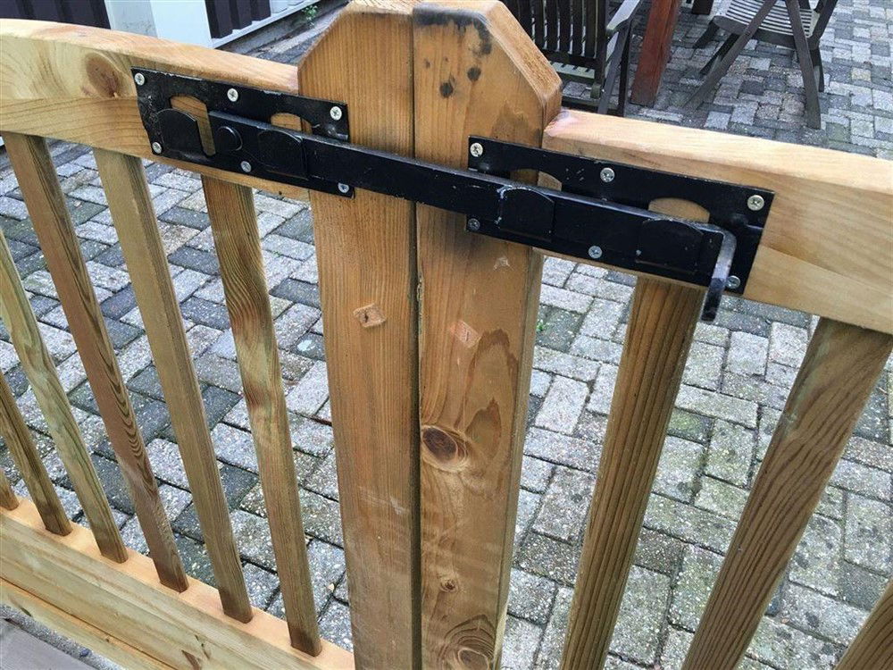 Zwaar valslot - poortslot, ijzer-staal- zwart 77 - Afbeelding 5