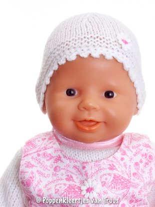 Chou Chou 36 cm 3 dlg. Boxpakje wit/roze - Afbeelding 2