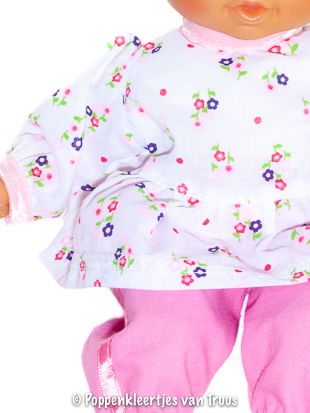 Corolle 30 cm 2 dlg. Setje wit/bloem/roze - Afbeelding 2