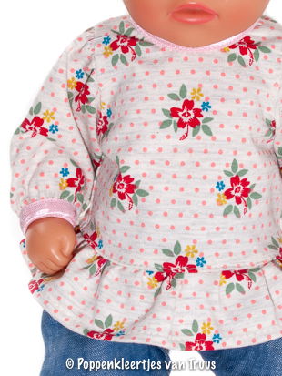 Baby Born Soft 36 cm Topje met broekje/bloem/blauw - Afbeelding 2
