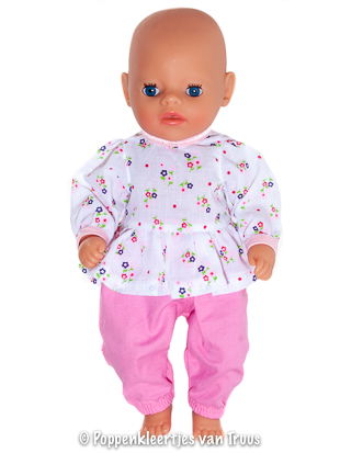 Baby Born Soft 36 cm 2 dlg. Setje wit/bloem/roze - nr. 1