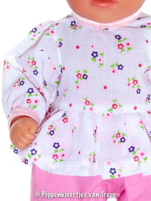 Baby Born Soft 36 cm 2 dlg. Setje wit/bloem/roze - Afbeelding 2