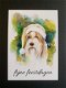 Kerstkaart Bearded Collie bruin - 0 - Thumbnail