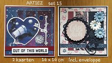 SET 15 Artiez cards Handgemaakte kaarten