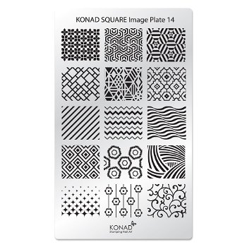 KONAD Square stempel sjabloon 14 - 1