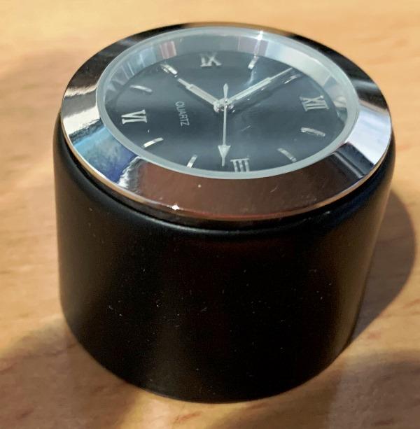 Balhoofdklok mat zwart huis 30 mm zwart uurwerk - Afbeelding 2