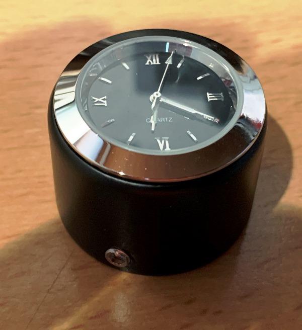Balhoofdklok mat zwart huis 30 mm zwart uurwerk - Afbeelding 3