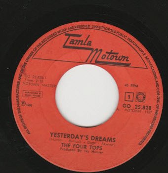 Four Tops - Yesterday's Dreams &Cherish - Tamla Motown -1968 - 0
