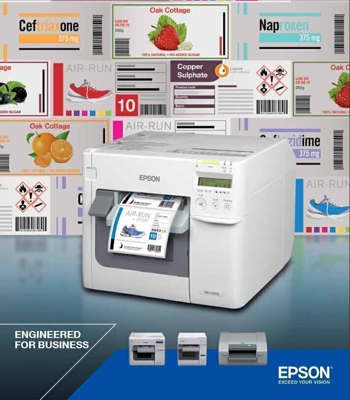 Epson ColorWorks C3500 Label Club C31CD54012CD-Bundle4, cutter, disp., USB, Ethernet, NiceLabel, wit - Afbeelding 3