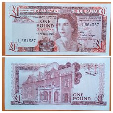 Gibraltar 1 Pound P 20e 1988 UNC.SN L564388 