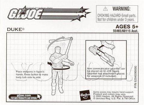 Actiefiguur G.I.JOE / COBRA, DUKE (v13), Serie 20, 2004.(Nr.1) - 4