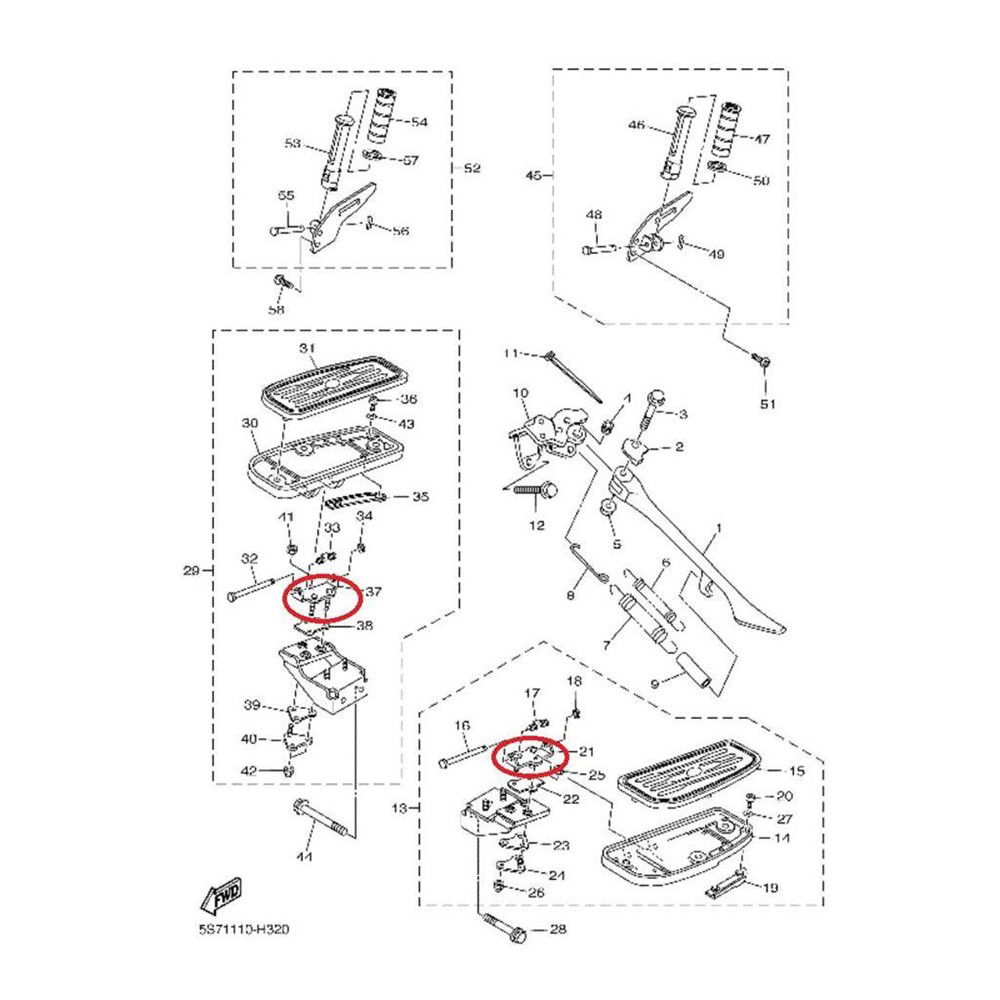 5S7-2787A-00-00 - Yamaha XV950 Bracket - nr. 1