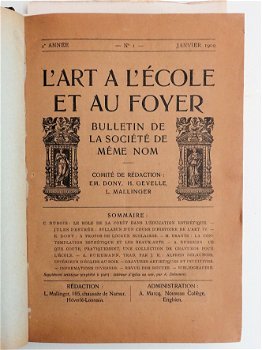 [Kunst] L’Art a l’École et au Foyer Jaargang 1909 en 1910 - 0