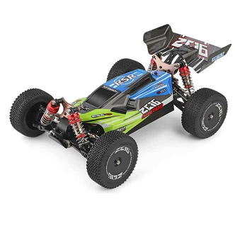 Wltoys 144001 1/14 2.4G 4WD 60km/h Electric Brushed Off-Road Buggy RC Car RTR Two Batteries - Green - 0