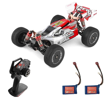 Wltoys 144001 2.4G 4WD 60km/h Electric Two Batteries - Red - 0