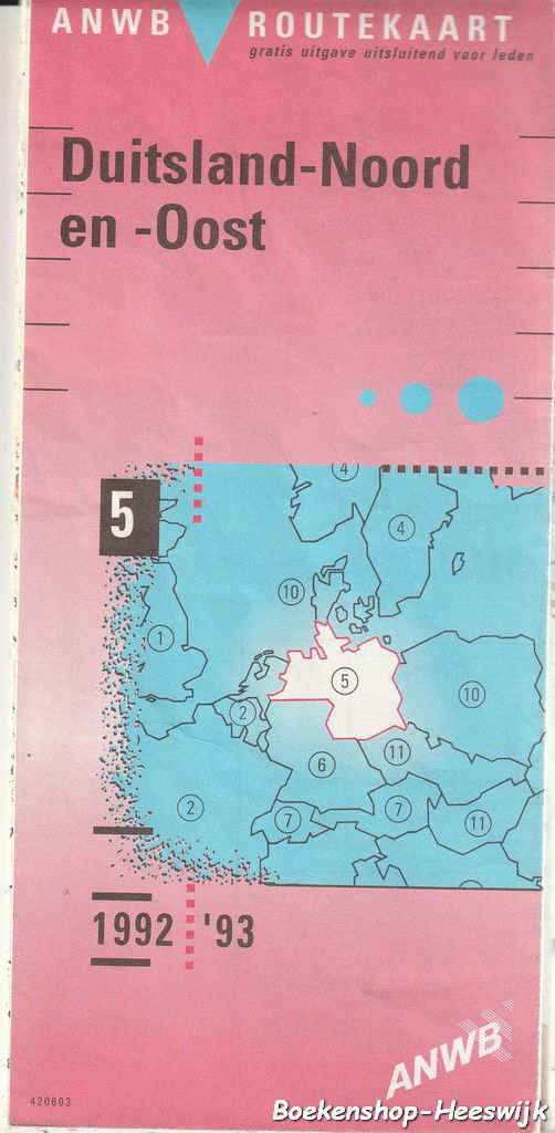 ANWB - ANWB routekaart Duitsland-Noord en -Oost - nr. 1