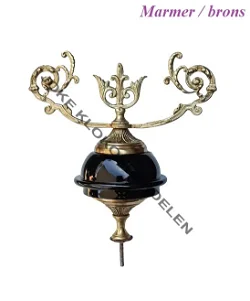 = Klokstel ornament = marmer / brons =42681