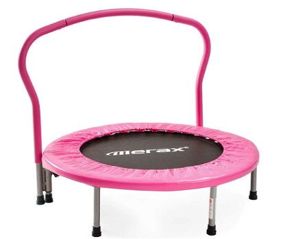 Merax Children Mini Folding Trampoline Indoor Fitness Training Equipment - Pink - 0