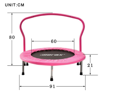 Merax Children Mini Folding Trampoline Indoor Fitness Training Equipment - Pink - 1