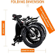 CMACEWHEEL Y20 Electric Moped Bike 20 x 4.0 Fat Tires Five Speeds 750W Motor - 6 - Thumbnail