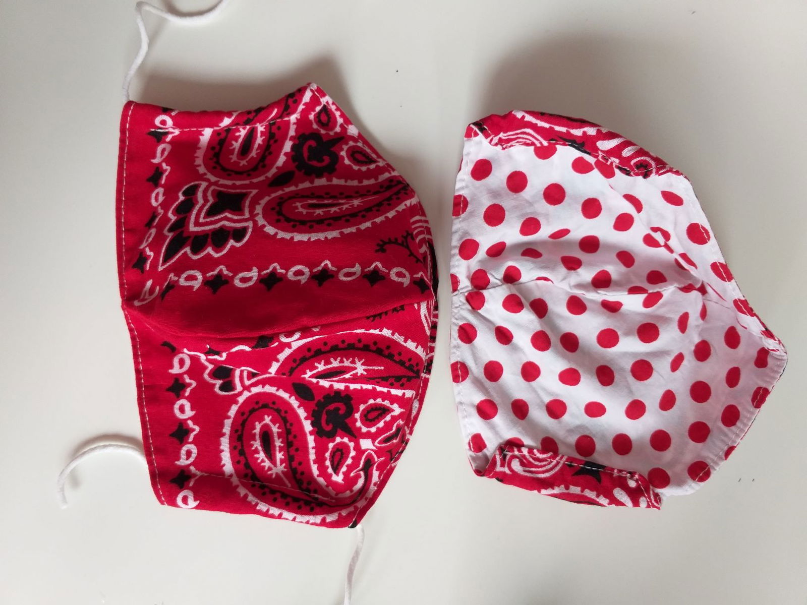 mondkapje boerenzakdoek rood - Afbeelding 2