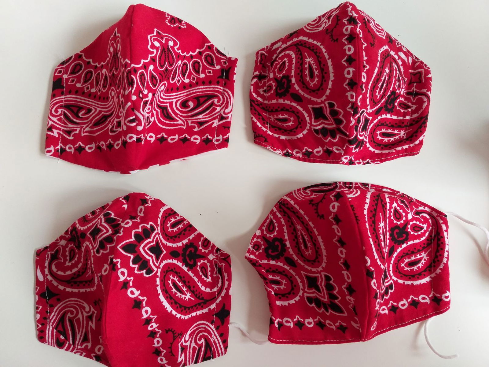mondkapje boerenzakdoek rood - Afbeelding 3