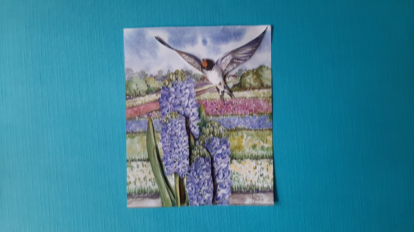 001 Bloemen en vogel - nr. 1