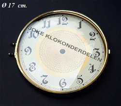 =Pendule deur / wijzerplaat = bol glas=43133