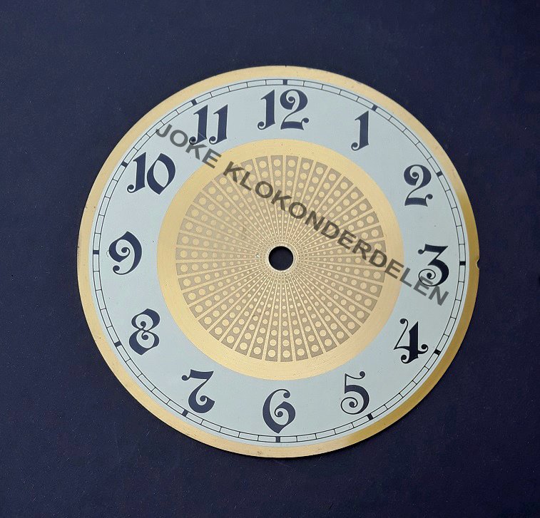 =Pendule deur / wijzerplaat = bol glas=43133 - Afbeelding 2