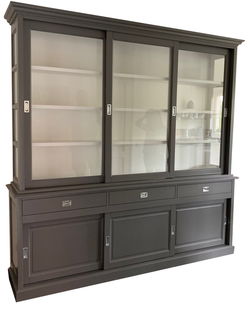 Buffetkast Elst grijs - wit 260 x 50/40 x 240cm