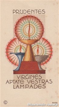 Prentje Prudentes virgines aptate vestras lampades 1952 - 0