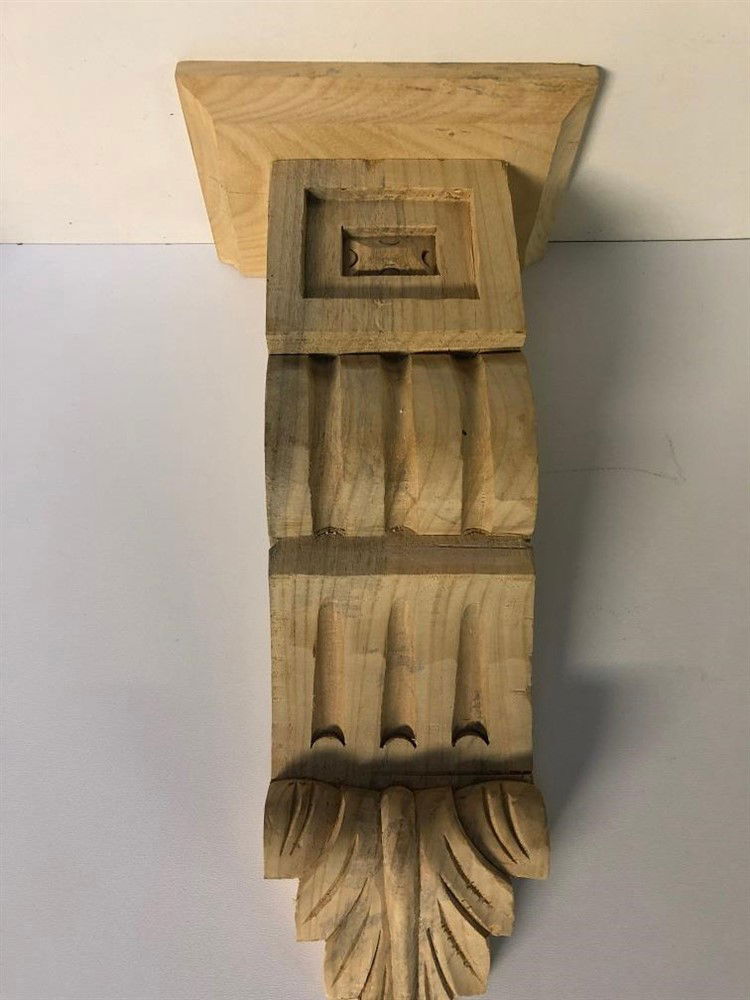 wandconsole met de hand gesneden uit hout, zeer fraai! - Afbeelding 3