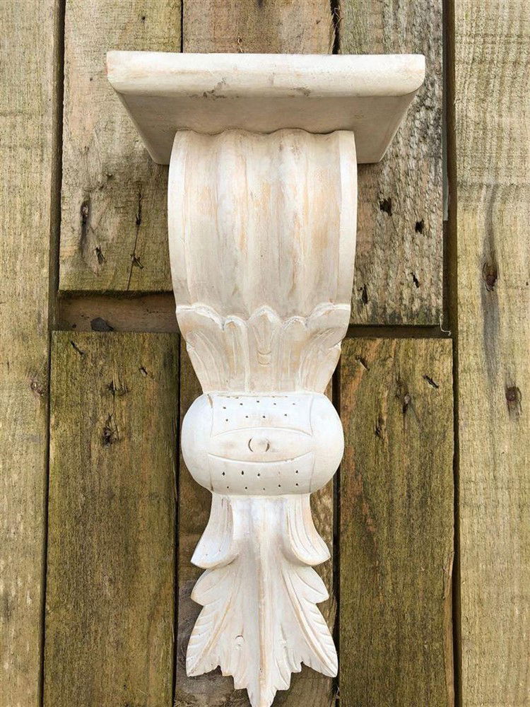 Wandconsole, gesneden uit koloniaals hout, er fraai! - nr. 1