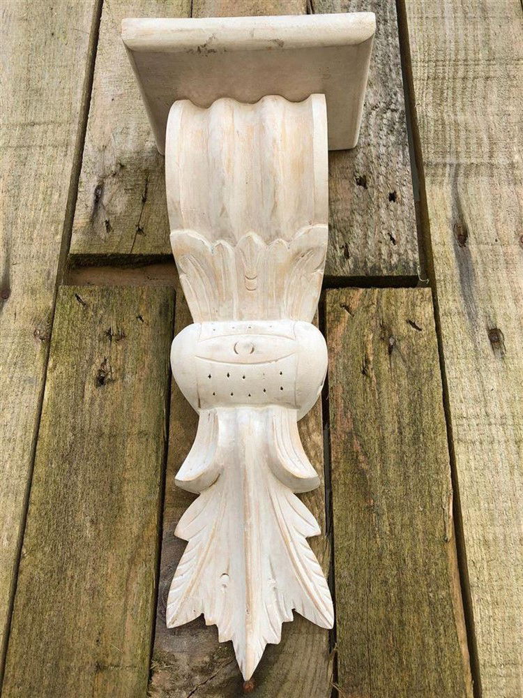 Wandconsole, gesneden uit koloniaals hout, er fraai! - Afbeelding 5