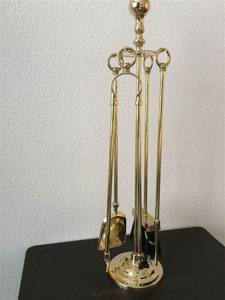 1 Haard Gereedschap, messing glans - Afbeelding 5