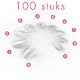 Rounded ' CLEAR manicure tips kort opzetstuk, 100 stuks - 1 - Thumbnail