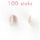 ' Rounded ' NATURAL nagel tips kort opzetstuk, 100 stuks - 0 - Thumbnail
