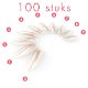 Stiletto nagel tips, NATURAL met breed opzetstuk, 100 stuks - 1 - Thumbnail