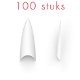 Stiletto nagel tips, WIT breed opzetstuk, 100 stuks - 0 - Thumbnail