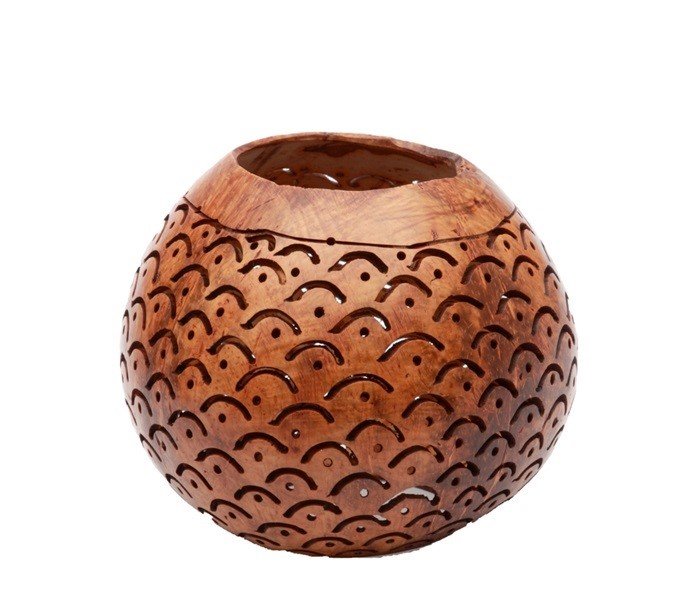 Leuke Kokosnoot Waxinelichthouders (Set van 3 stuks) - Afbeelding 2