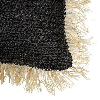 Boho Kussen Raffia Square – Tweekleurig - 3