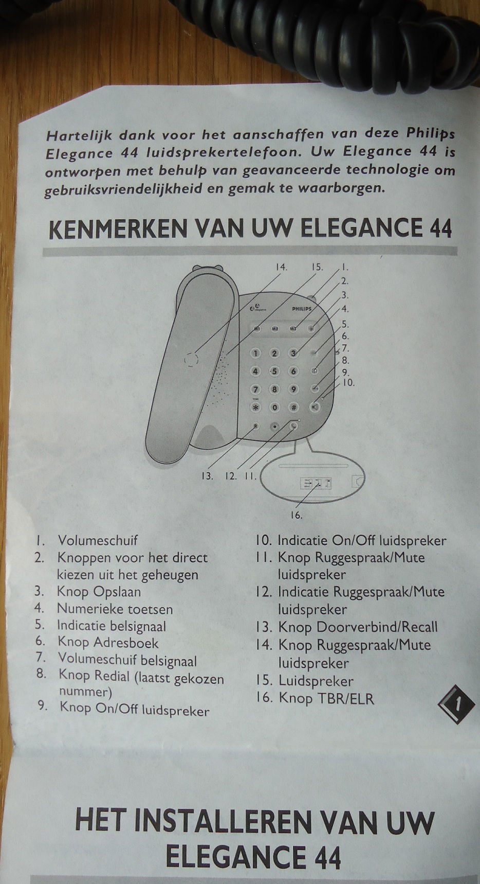 Te koop een vaste telefoon van Philips (model: Elegance 44). - Afbeelding 3