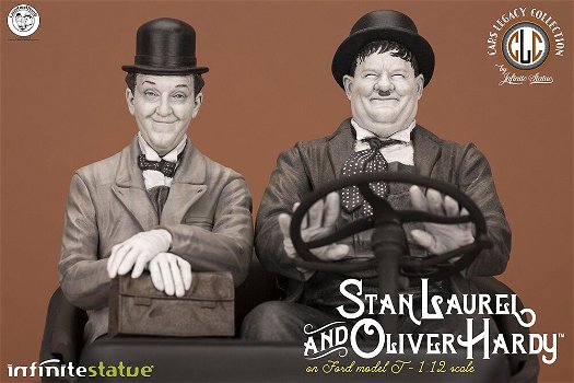 Infinite Laurel & Hardy on T-Ford Model Old&Rare statue - 1