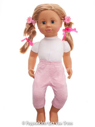 Chou Chou 42 cm Jurksetje ruitjes/roze - Afbeelding 3