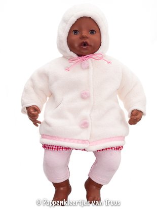 Annabel 46 cm Jasje gebroken wit/roze - nr. 1