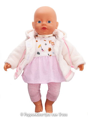 Baby Born 32 cm Jasje gebroken wit/roze - Afbeelding 3
