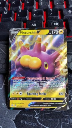Pincurchin V 072/192 Ultra Rare Sword & Shield: Rebel Clash