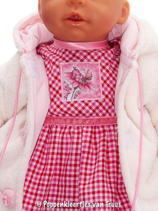 Chou Chou 48 cm Jasje gebroken wit/roze - Afbeelding 4