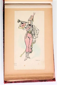 L. Vallet (1856-1940) Album met 36 tekeningen Belle Epoque - 0